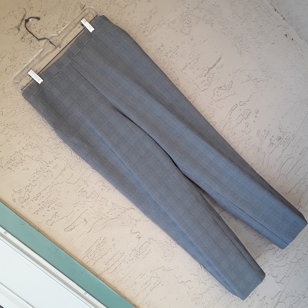 DRAPER'S & DAMONS BLACK/WHITE HOUNDSTOOTH PANTS, 12P